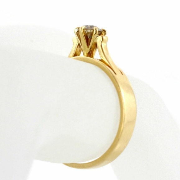 Vintage 18k diamond solitaire ring - Picture 8 of 12